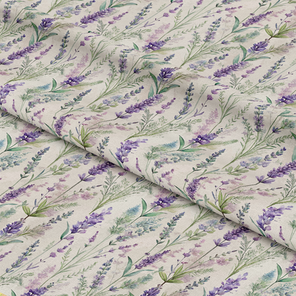 Art Nouveau Lavender Sprigs Pattern 2 Quilting Cotton Fabric
