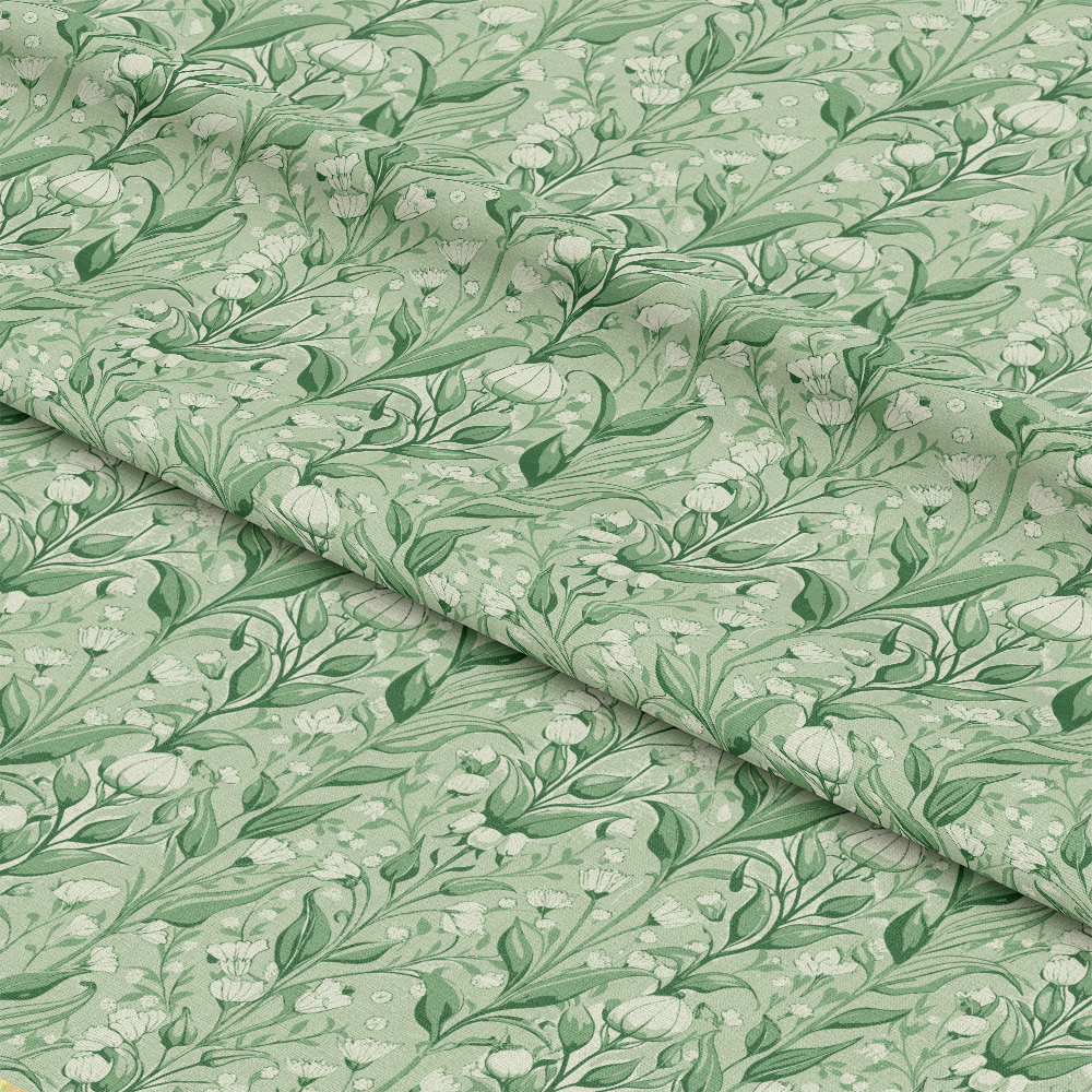 Art Nouveau Lily of the Vallies Pattern 1 Quilting Cotton Fabric