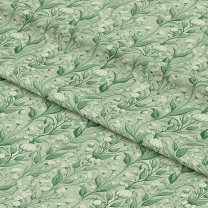 Art Nouveau Lily of the Vallies Pattern 1 Quilting Cotton Fabric