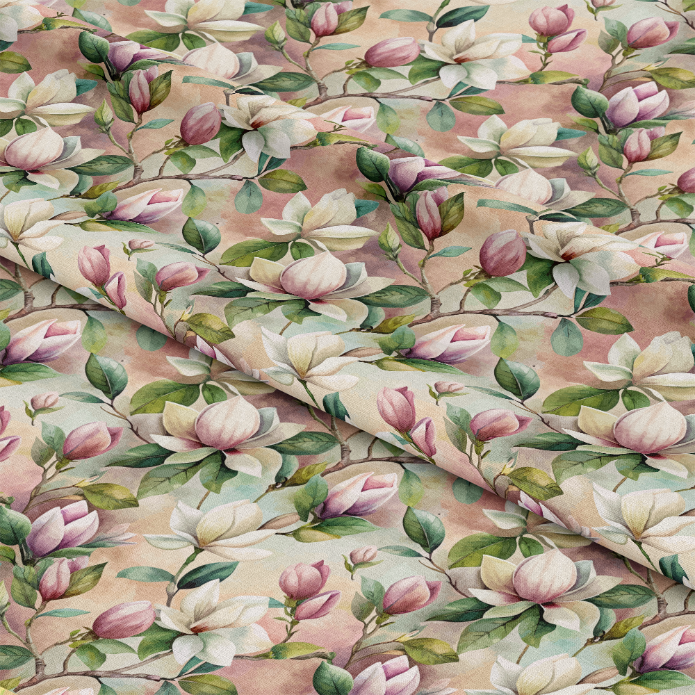 Art Nouveau Magnolias Pattern 2 Quilting Cotton Fabric