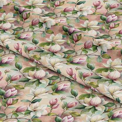 Art Nouveau Magnolias Pattern 2 Quilting Cotton Fabric