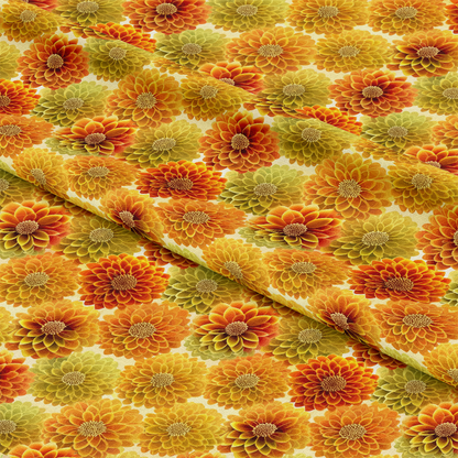 Art Nouveau Marigolds Pattern 1 Quilting Cotton Fabric
