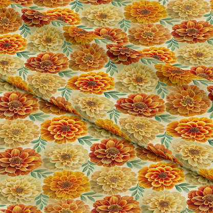 Art Nouveau Marigolds Pattern 2 Quilting Cotton Fabric