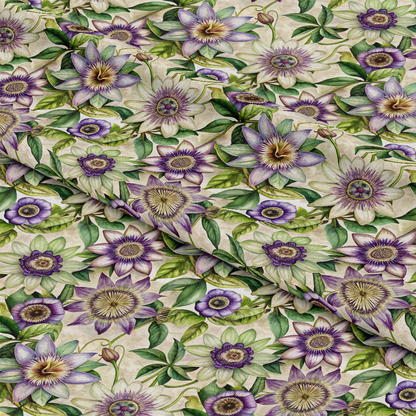 Art Nouveau Passionflowers Pattern 2 Quilting Cotton Fabric