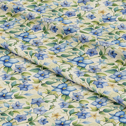Art Nouveau Periwinkles Pattern 1 Quilting Cotton Fabric