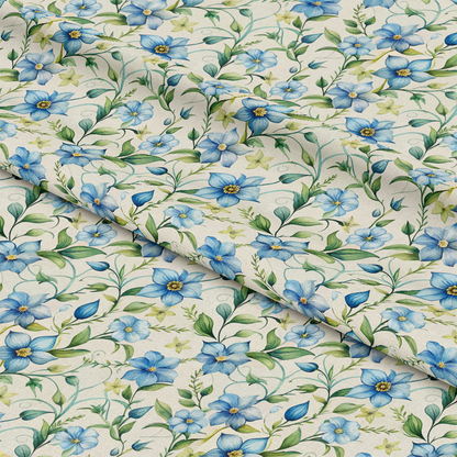 Art Nouveau Periwinkles Pattern 2 Quilting Cotton Fabric