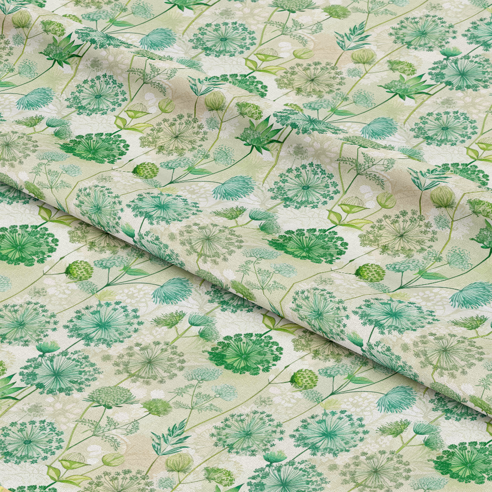 Art Nouveau Queen Anne Flowers Pattern 1 Quilting Cotton Fabric