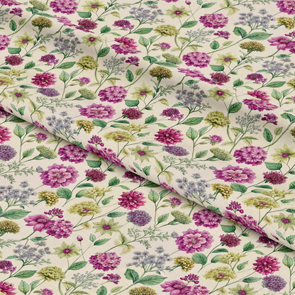 Art Nouveau Verbena Flowers Pattern 1 Quilting Cotton Fabric