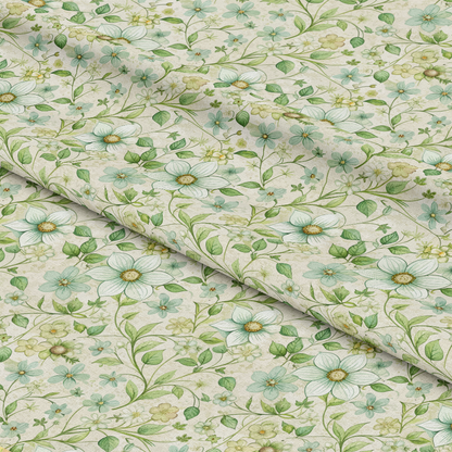 Art Nouveau Woodruff Flowers Pattern 2 Quilting Cotton Fabric