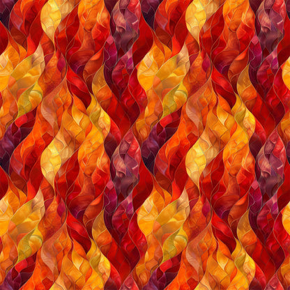 Artistic Autumn Leaves Pattern 10 Quilting Cotton Fabric