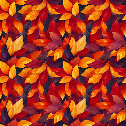 Artistic Autumn Leaves Pattern 1 Quilting Cotton Fabric