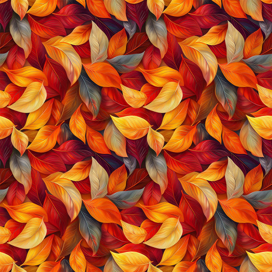 Artistic Autumn Leaves Pattern 6 Quilting Cotton Fabric