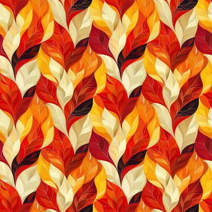 Artistic Autumn Leaves Pattern 7 Quilting Cotton Fabric