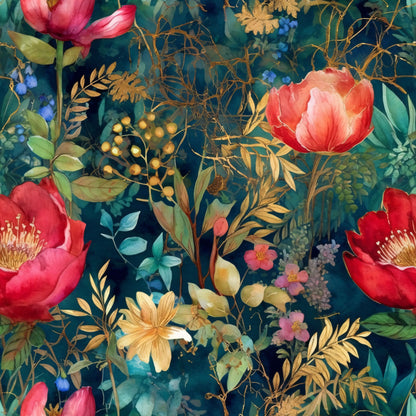 Artists Garden Wildflowers Floral Meadow Pattern 12 Quilting Cotton Fabric
