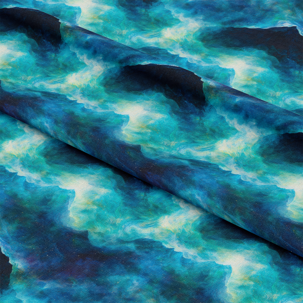 Aurora Starry Night Sky Pattern 19 Quilting Cotton Fabric, quilting cotton, blue fabric, night sky design, starry pattern, celestial print, ocean colors, soft fabric, premium cotton, cotton textile, vibrant colors, artistic fabric, USA printed textile, quilting material, smooth cotton fabric, decorative fabric, craft fabric, fabric for sewing projects, cotton cloth, quilting textile.