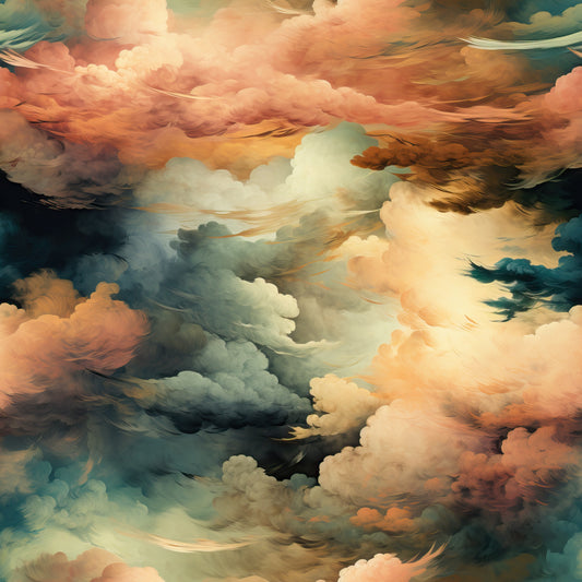 Autumn Clouds Pattern 4 Quilting Cotton Fabric