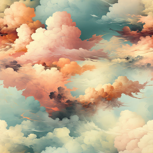 Autumn Clouds Pattern 9 Quilting Cotton Fabric