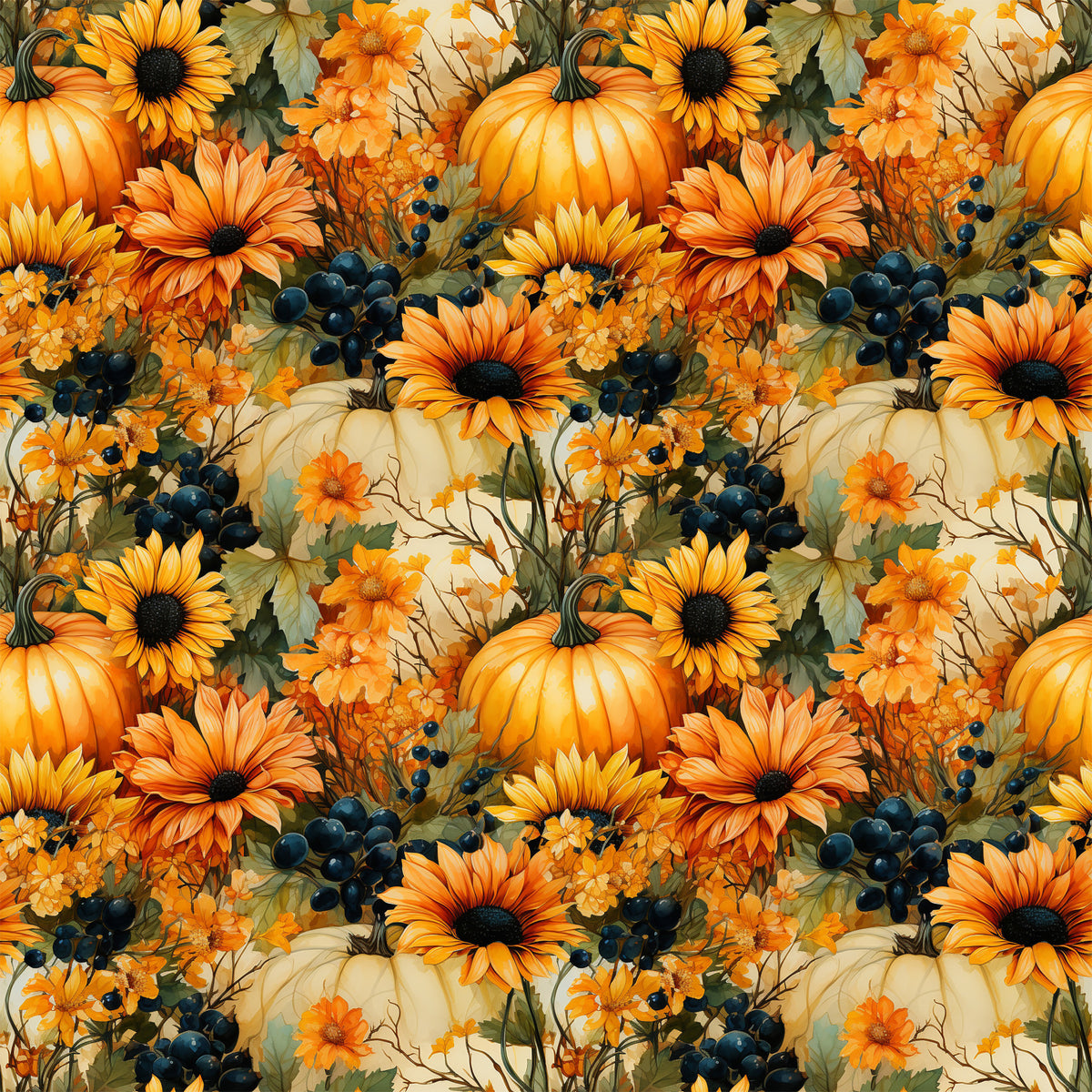 Autumn Fields Pattern 1 Quilting Cotton Fabric