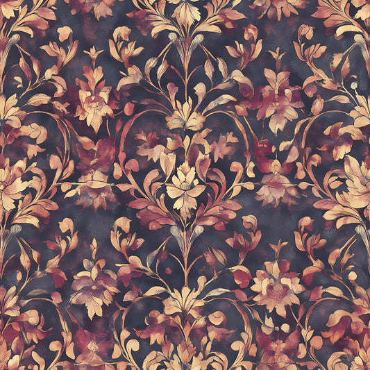 Autumn Oak And Berry Pattern 19 Quilting Cotton Fabric