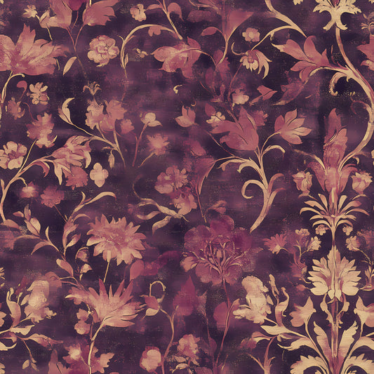 Autumn Oak And Berry Pattern 2 Quilting Cotton Fabric
