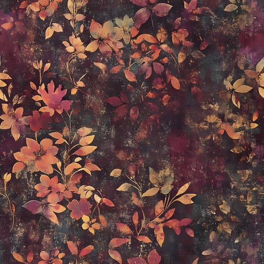Autumn Oak And Berry Pattern 23 Quilting Cotton Fabric