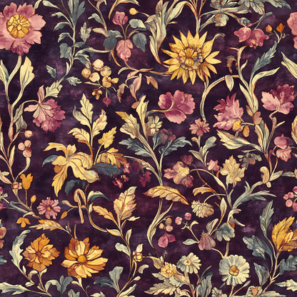 Autumn Oak And Berry Pattern 3 Quilting Cotton Fabric