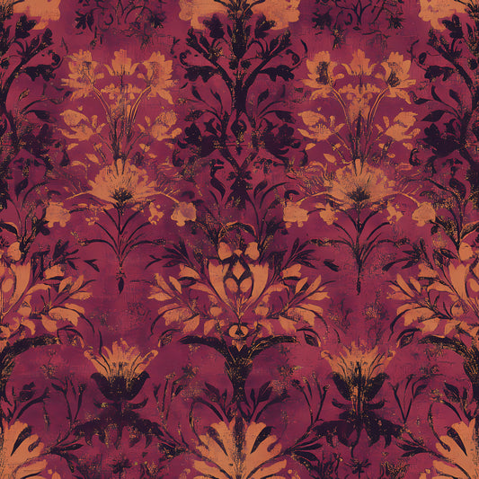 Autumn Oak And Berry Pattern 9 Quilting Cotton Fabric
