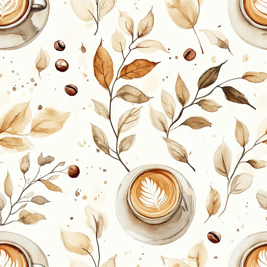 Autumn Watercolor Pattern 10 Quilting Cotton Fabric
