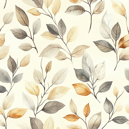 Autumn Watercolor Pattern 2 Quilting Cotton Fabric