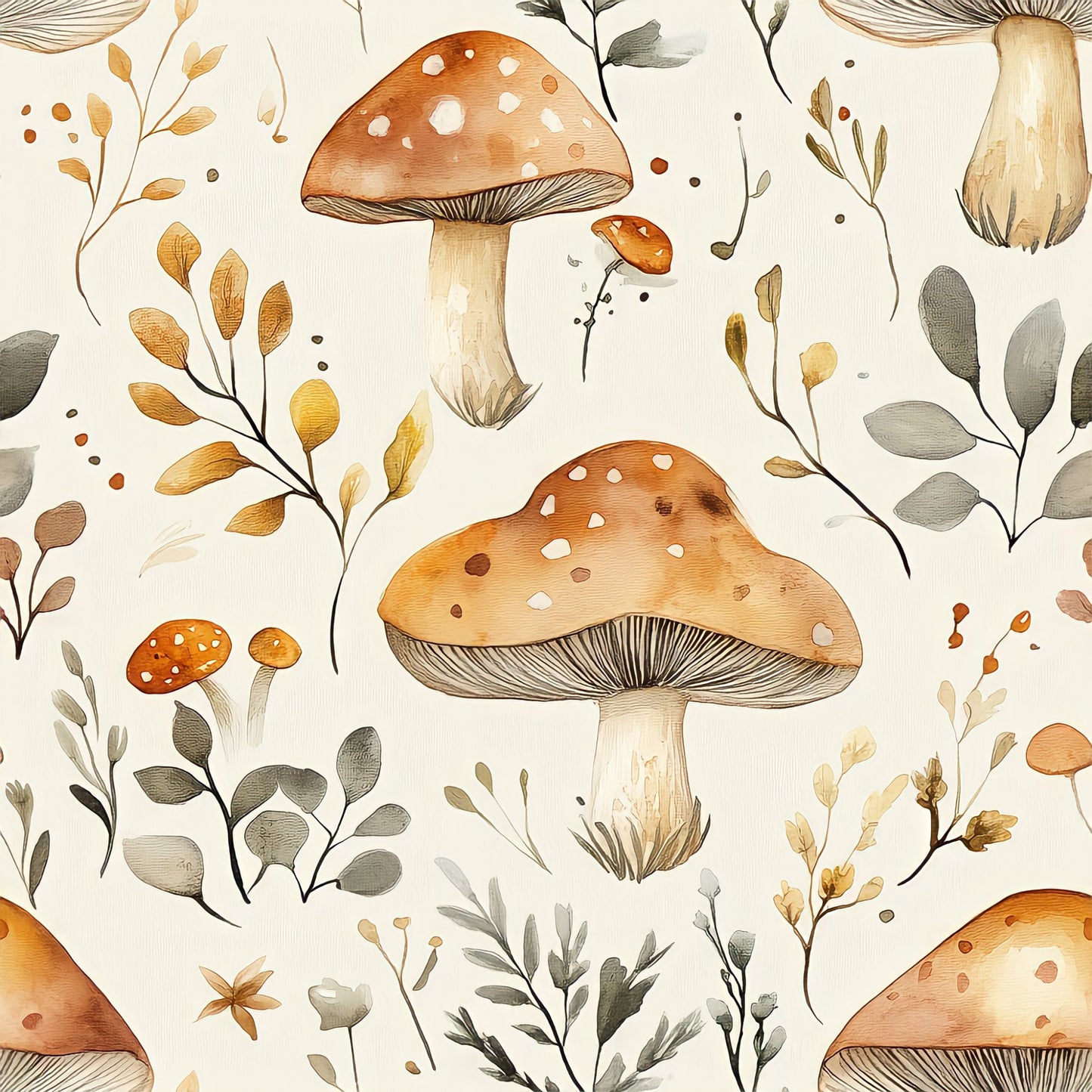 Autumn Watercolor Pattern 7 Quilting Cotton Fabric