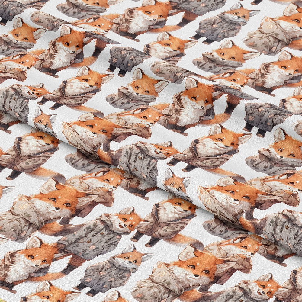 Baby Foxes Pattern 10 Quilting Cotton Fabric