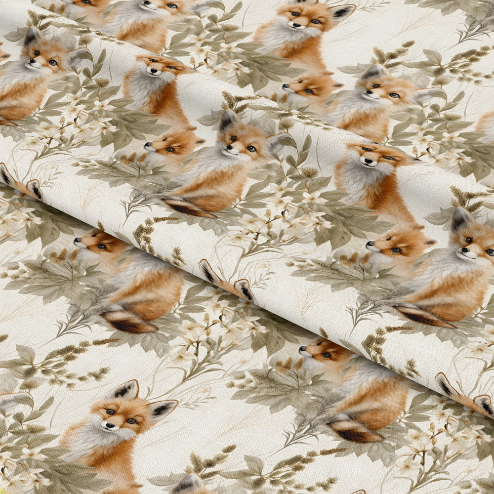 Baby Foxes Pattern 11 Quilting Cotton Fabric