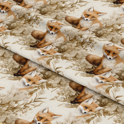 Baby Foxes Pattern 16 Quilting Cotton Fabric