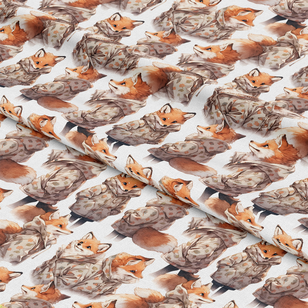 Baby Foxes Pattern 18 Quilting Cotton Fabric