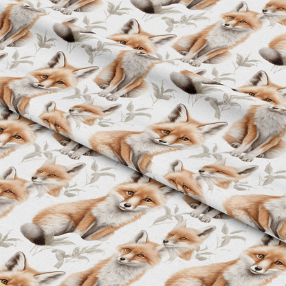 Baby Foxes Pattern 19 Quilting Cotton Fabric