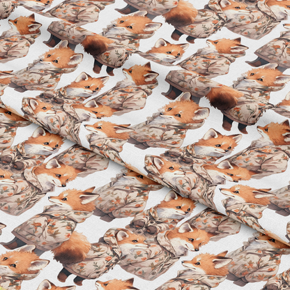 Baby Foxes Pattern 22 Quilting Cotton Fabric