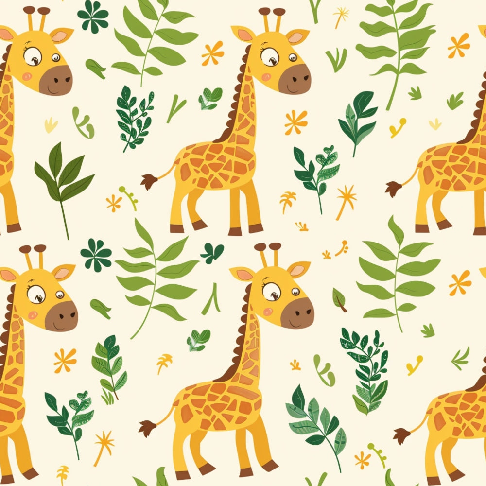 Baby Safari Animals Pattern 11 Quilting Cotton Fabric