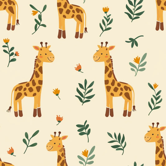 Baby Safari Animals Pattern 13 Quilting Cotton Fabric