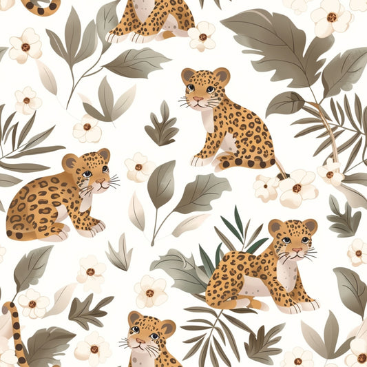 Baby Safari Animals Pattern 15 Quilting Cotton Fabric