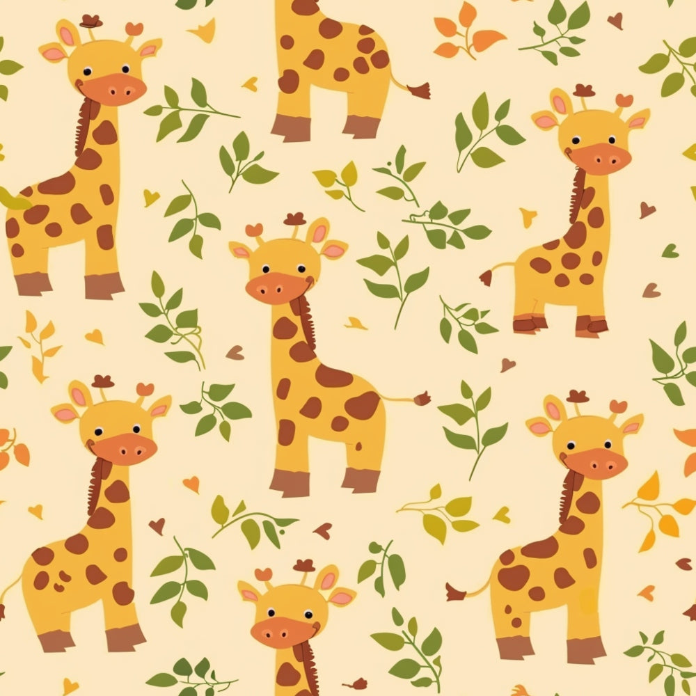 Baby Safari Animals Pattern 19 Quilting Cotton Fabric