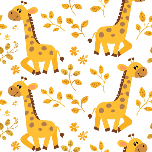 Baby Safari Animals Pattern 22 Quilting Cotton Fabric