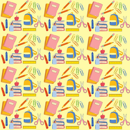 Back To School Elements Pattern 11 Quilting Cotton Fabric