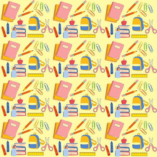 Back To School Elements Pattern 11 Quilting Cotton Fabric