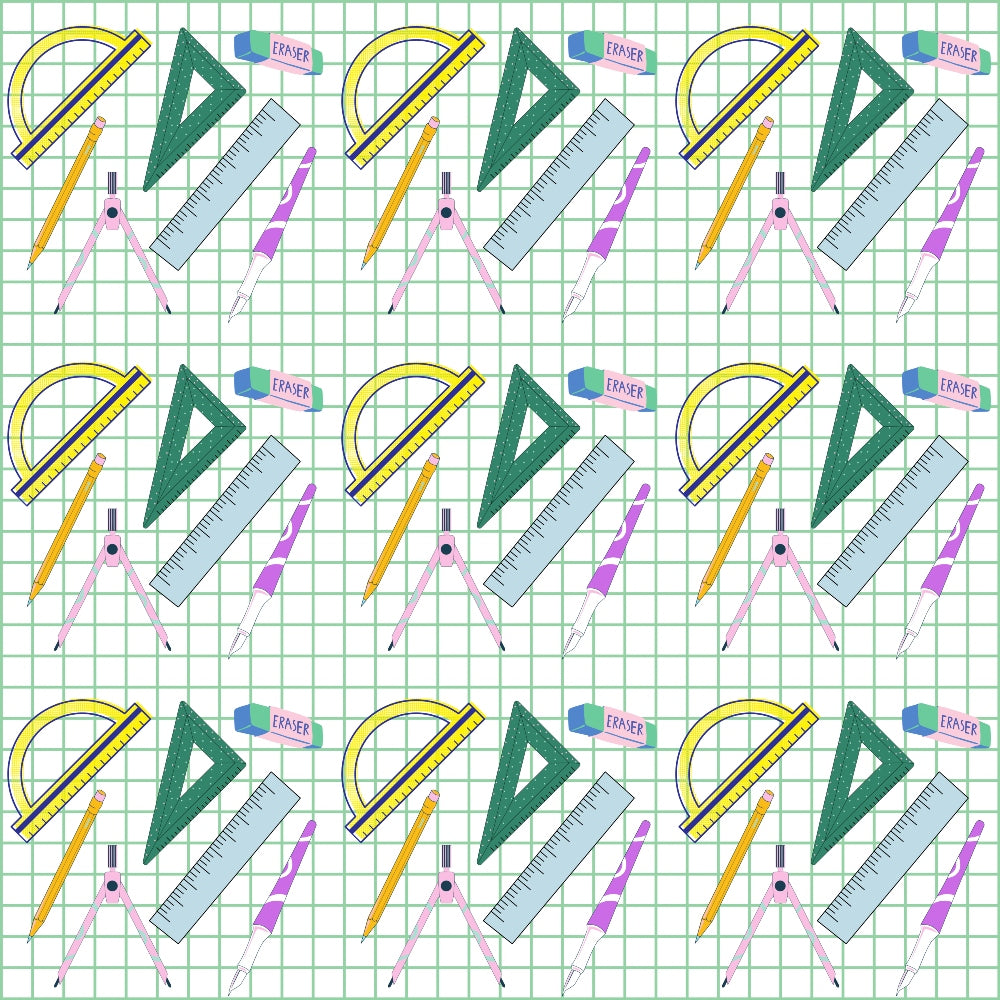 Back To School Elements Pattern 5 Quilting Cotton Fabric