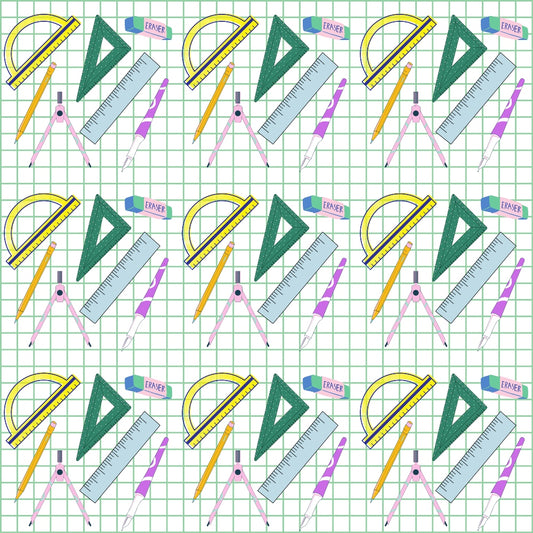 Back To School Elements Pattern 5 Quilting Cotton Fabric