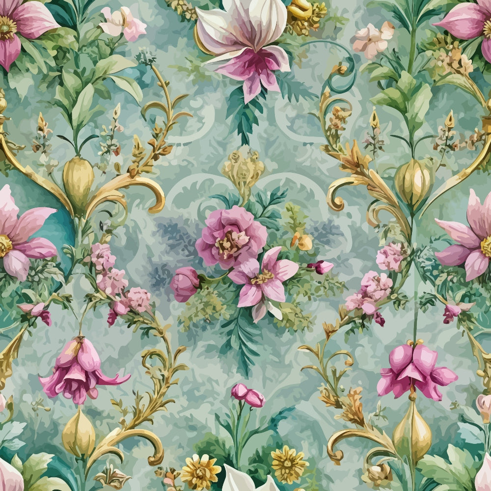 Baroque Florals Pattern 216 Quilting Cotton Fabric – FabricMegaStore.com
