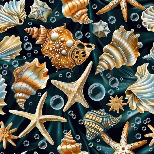 Beach Marvels Pattern 11 Quilting Cotton Fabric