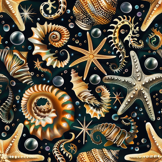 Beach Marvels Pattern 3 Quilting Cotton Fabric