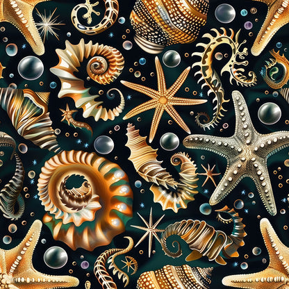Beach Marvels Pattern 3 Quilting Cotton Fabric