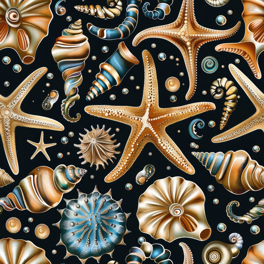 Beach Marvels Pattern 4 Quilting Cotton Fabric